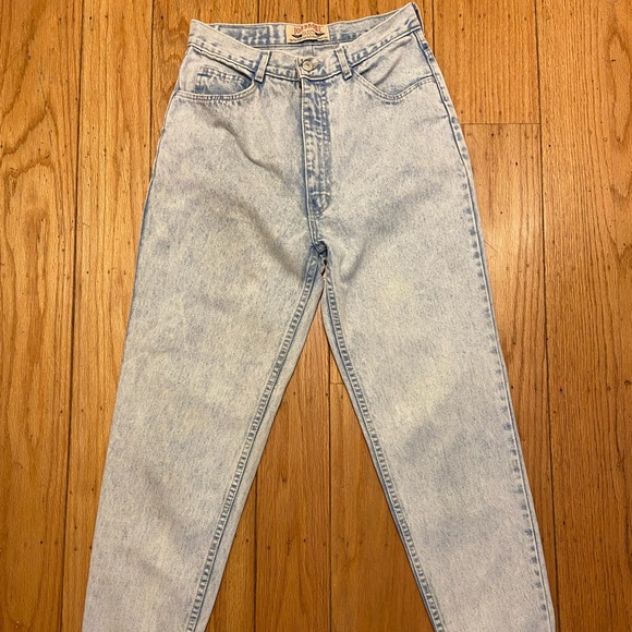 Vintage Jordache, 80s - 90s Ultra Hight Waisted Acid Wash Jeans - Picture 3 of 9